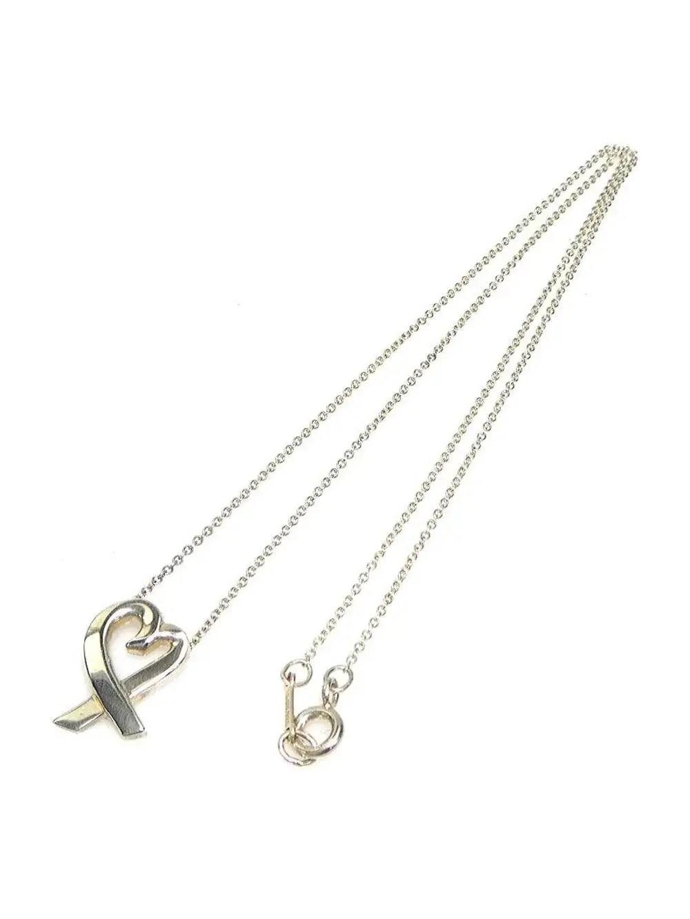 Auth Tiffany&Co. Loving Heart Necklace #302996T14B